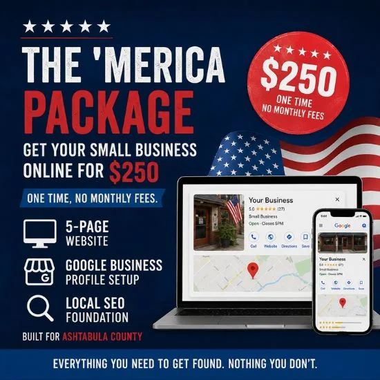 The 'Merica Package — get your small business online for $250